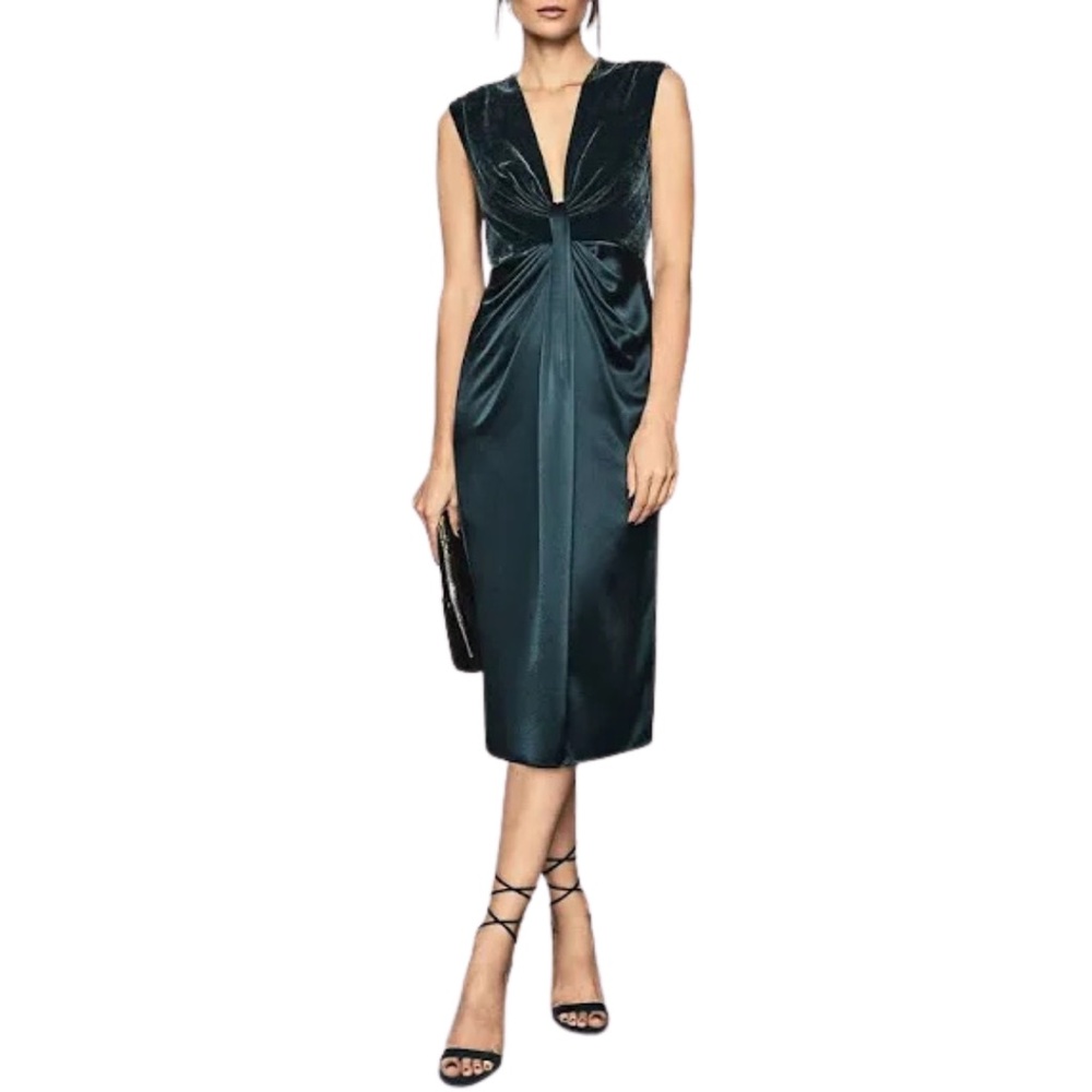 Reiss Emerald Sleeveless Midi Dress